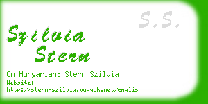 szilvia stern business card